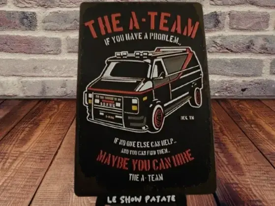 Plaque vintage A-TEAM hueforge