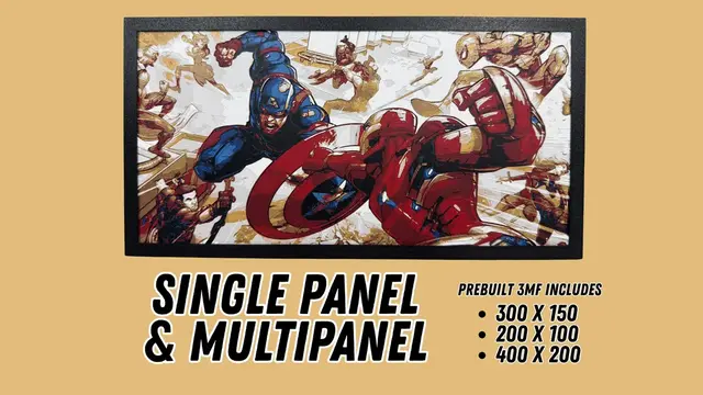 HueForge model: Marvel Civil War - Cap Vs Ironman - Hueforge by Canadian Gamer