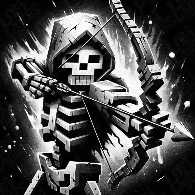 HueForge model: Minecraft Skeleton Hueforge by LoFi Layers