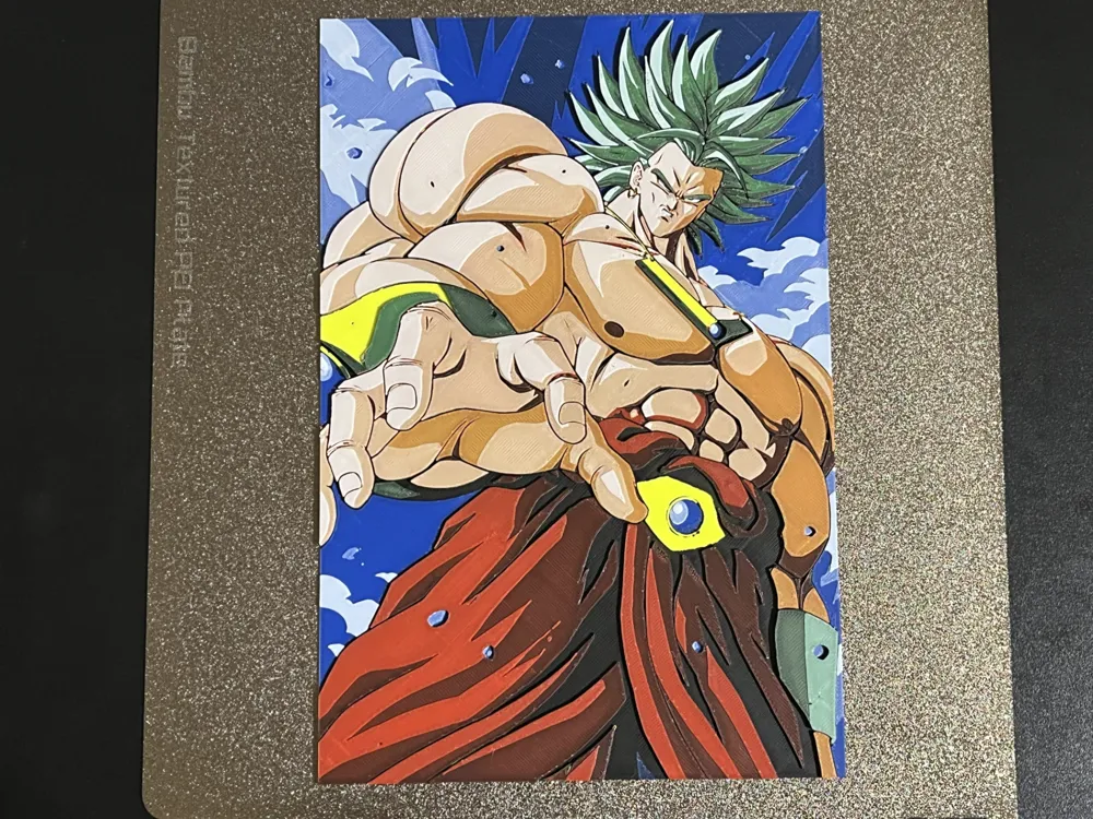Broly Dragon Ball Hueforge by FantasyZ HueForge model: Broly Dragon Ball Hueforge by FantasyZ