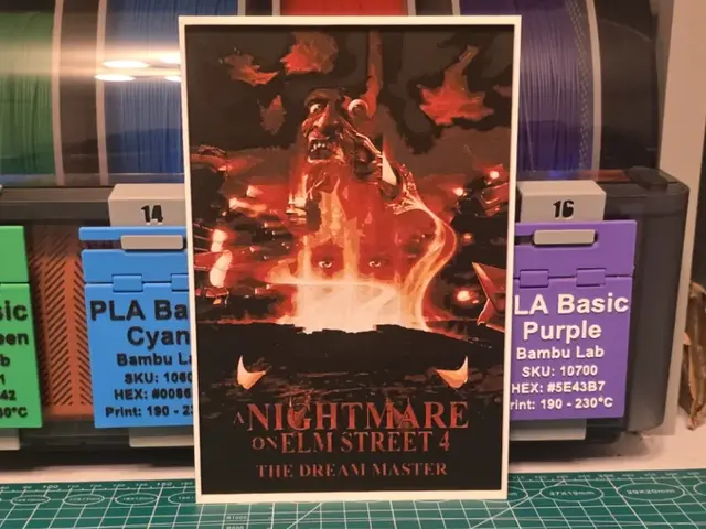 HueForge model: A Nightmare on Elm Street 4 Poster - Hueforge Art by Lumpy3D