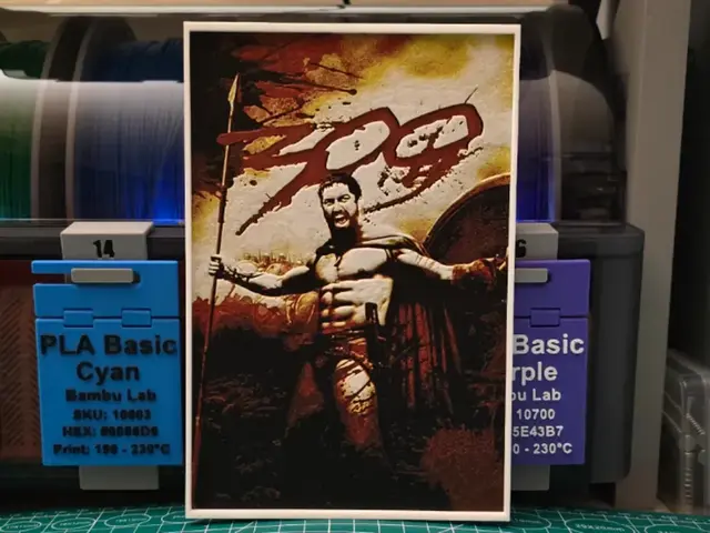 HueForge model: 300 Movie Poster - Hueforge Art by Lumpy3D