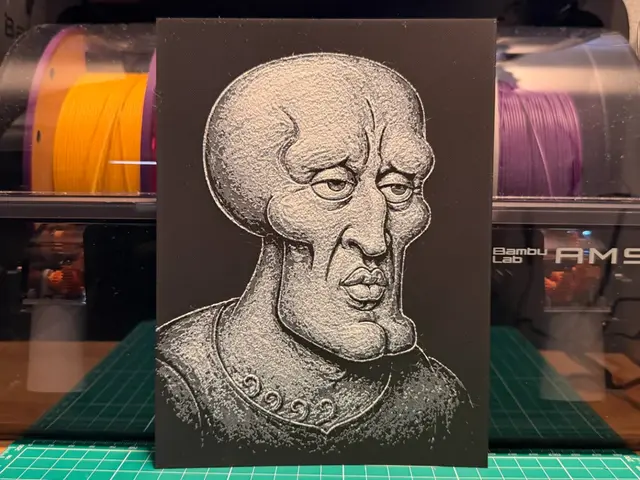 Handsome Squidward Painting HueForge