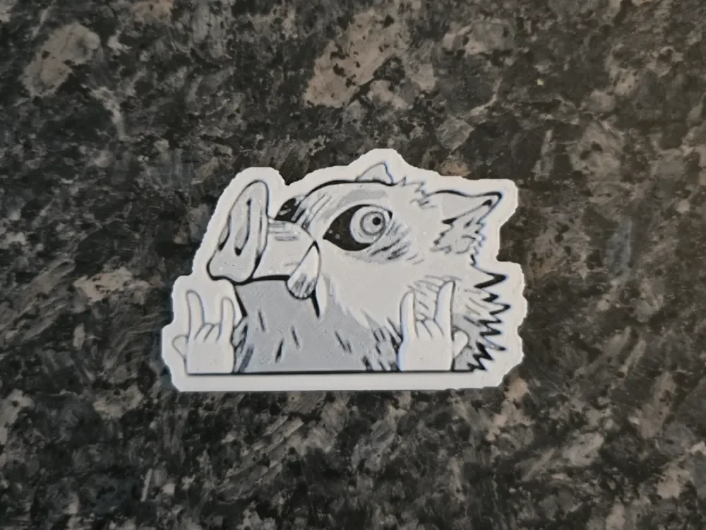 Sticker Inosuke Demon Slayer by Kactus Fpv HueForge model: Sticker Inosuke Demon Slayer by Kactus Fpv