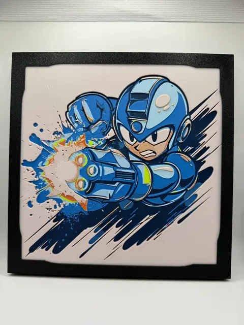 HueForge model: Mega Man Blaster Hueforge by Canadian Gamer