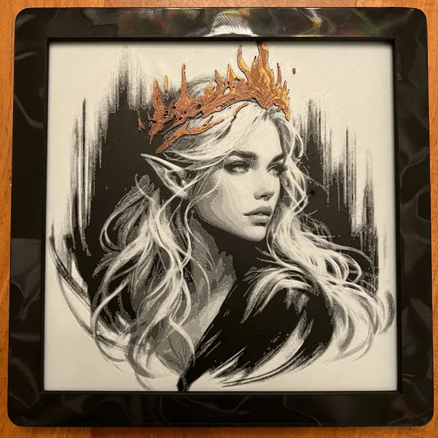 HueForge model: Aelin Galathynius from Throne of Glass by JustBe 3D Printing