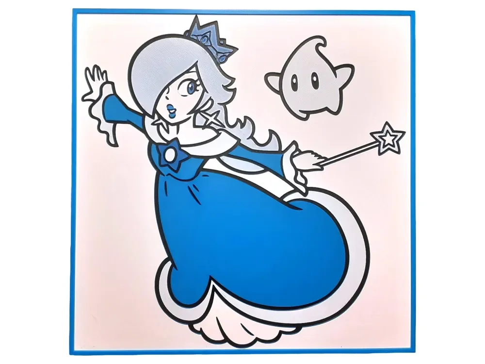 Rosalina Hueforge Super Mario Galaxy Princess Blue by Elsie Moonshadow HueForge model: Rosalina Hueforge Super Mario Galaxy Princess Blue by Elsie Moonshadow