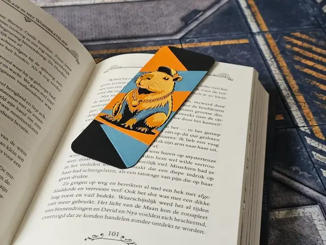 HueForge model: A Beautiful Bookmark, 3 of 3 Capybara colorfull by BLUSH Designs