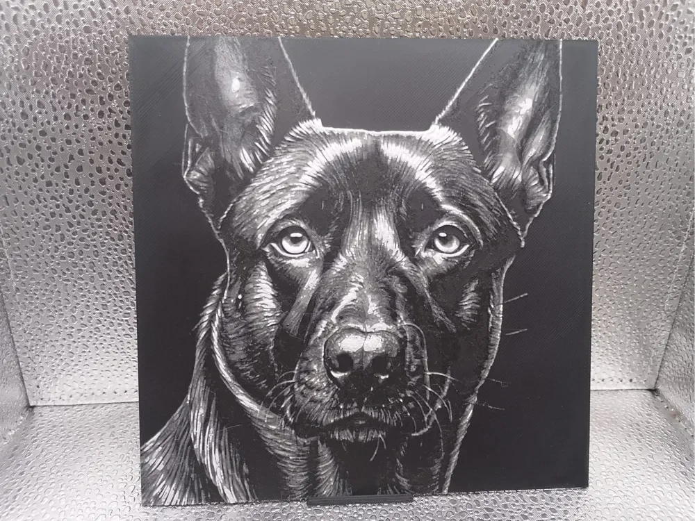 Belgian Malinois Hueforge by Borishotch Industries HueForge model: Belgian Malinois Hueforge by Borishotch Industries