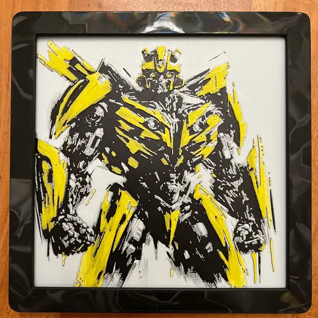 HueForge model: Transformers Bumblebee by JustBe 3D Printing