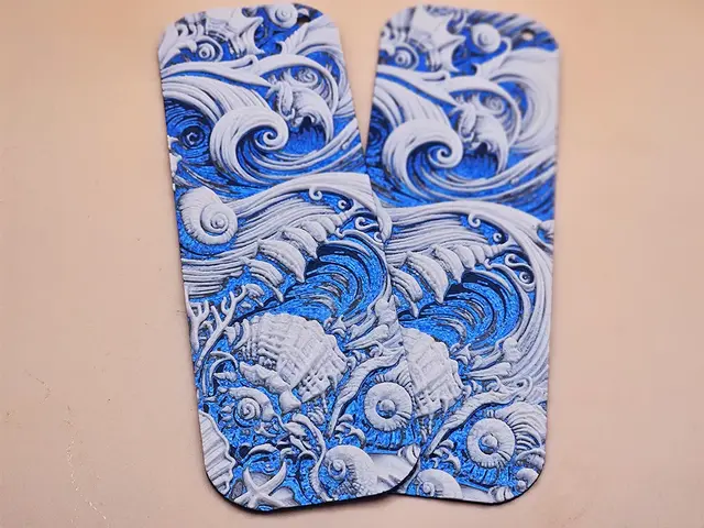 HueForge model: Hueforge Ocean Wave Seashell Bookmarks - 4 Colors by doodleddigital