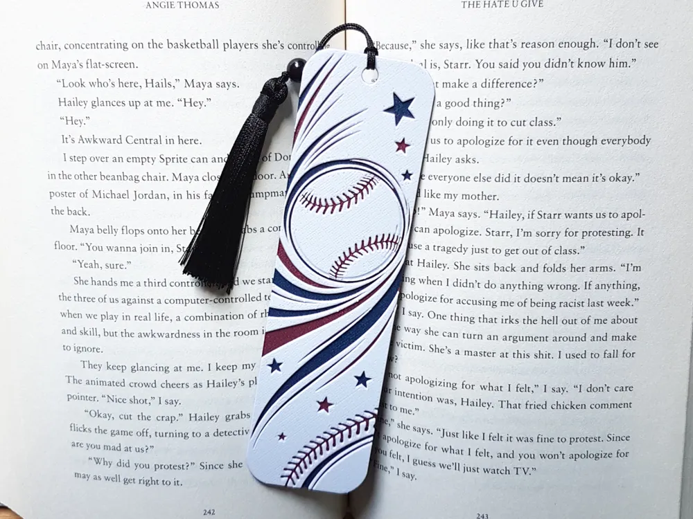 Bookmark, Baseball Theme by Dame Jo HueForge model: Bookmark, Baseball Theme by Dame Jo