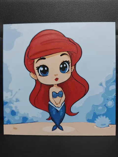 HueForge model: Chibi Ariel by TheHueforgeLady