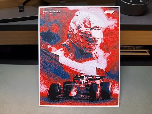 HueForge model: Sergio Perez F1 HueForge by liv_3d