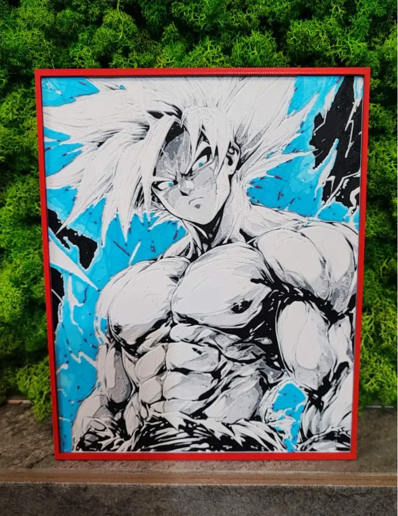 Goku Ultra by Garuda3D HueForge model: Goku Ultra by Garuda3D