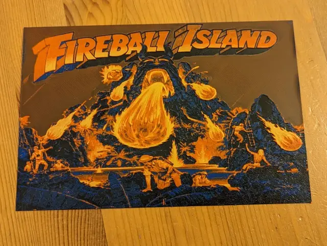 HueForge model: Fireball Island Board Game Cover Hueforge by suaimondi