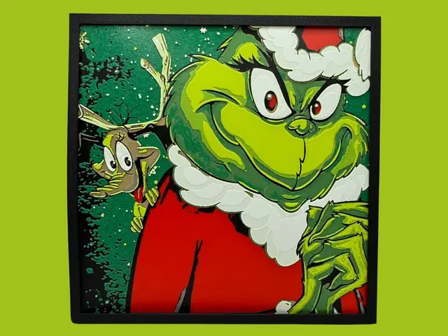 HueForge model: The Grinch and Max - Hueforge by Canadian Gamer