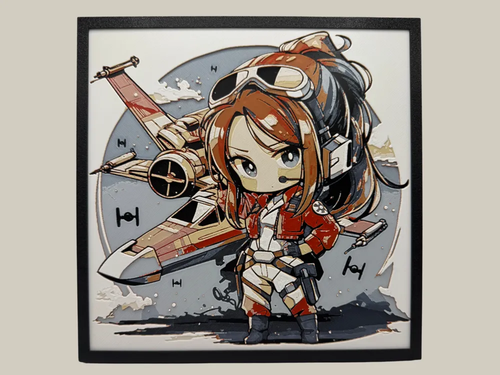 Rebel Pilot #1 - Chibi Edition by Canadian Gamer HueForge model: Rebel Pilot #1 - Chibi Edition by Canadian Gamer