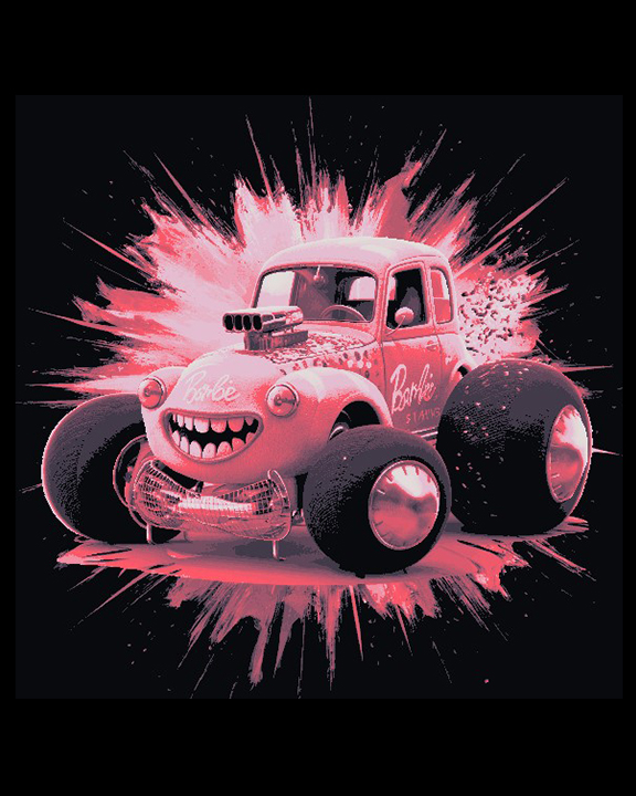 Crazycars are on the Loose! Not all cars have to be bad, meet Blingy Barb by BooneCo3d HueForge model: Crazycars are on the Loose! Not all cars have to be bad, meet Blingy Barb by BooneCo3d