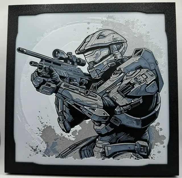 HueForge model: Master Chief - Halo Hueforge by Canadian Gamer