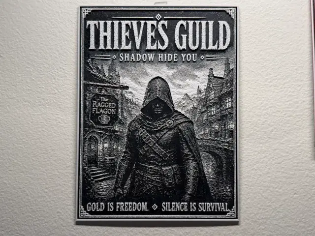 HueForge model: Skyrim Thieves Guild Poster Style HueForge by liv_3d