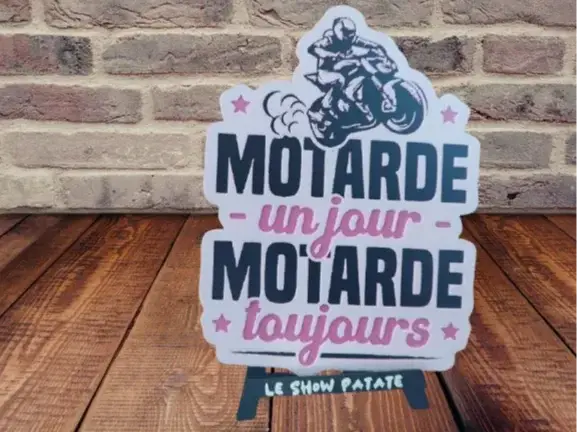 HueForge model: Motorcycle Plate for Women Riders by leshowpatate