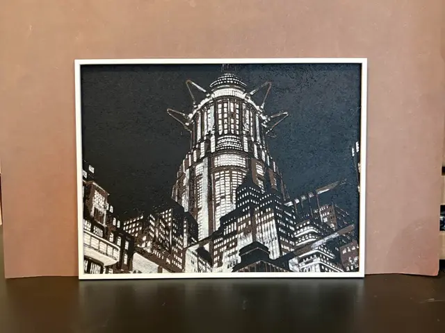 HueForge model: Metropolis - Night Skyline Hueforge by Estiv