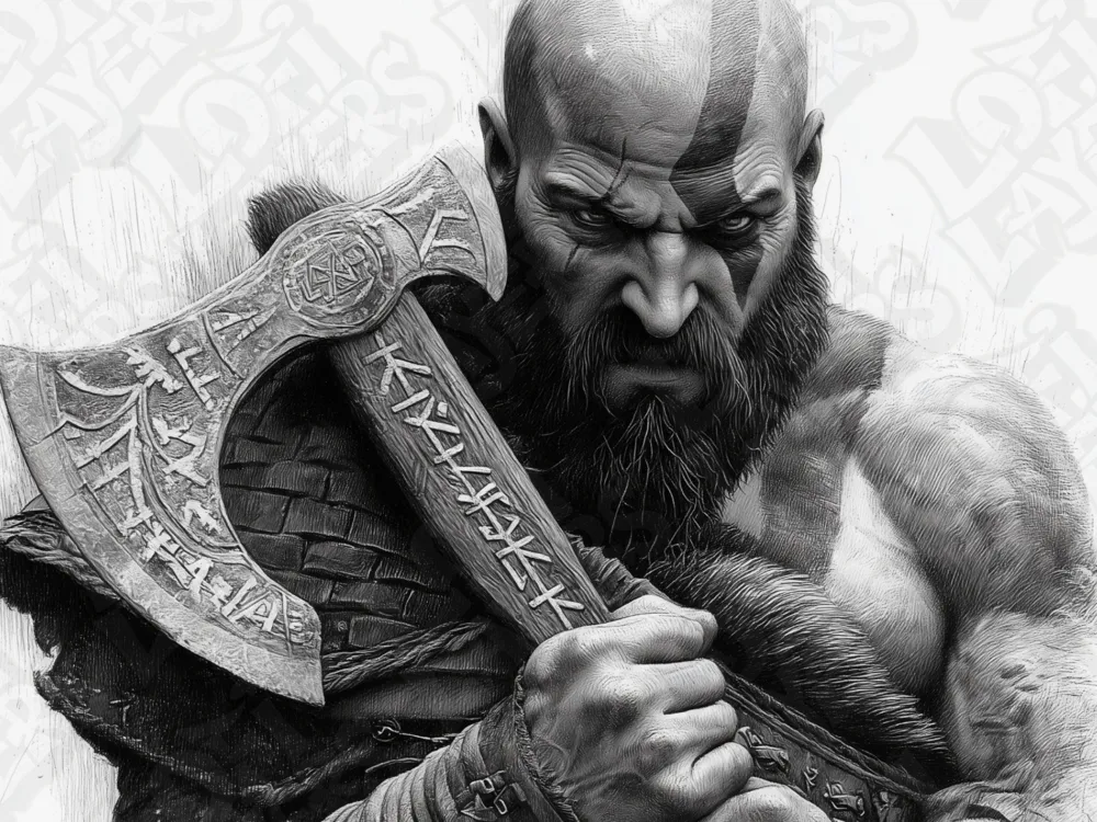 Kratos Hueforge by LoFi Layers HueForge model: Kratos Hueforge by LoFi Layers