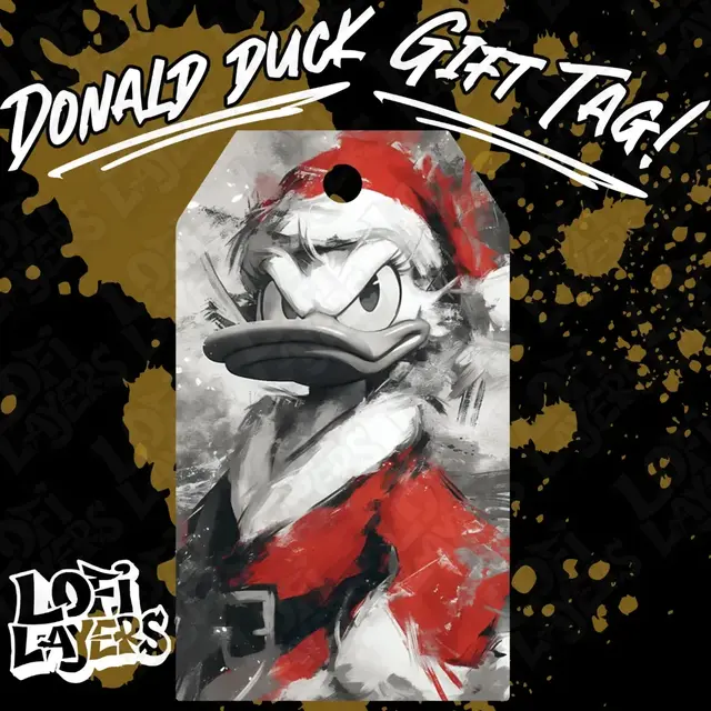 HueForge model: Donald Duck Gift Tag Hueforge by LoFi Layers