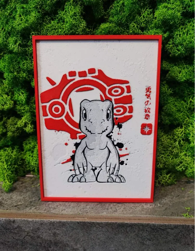 Agumon Evolution by Garuda3D HueForge model: Agumon Evolution by Garuda3D