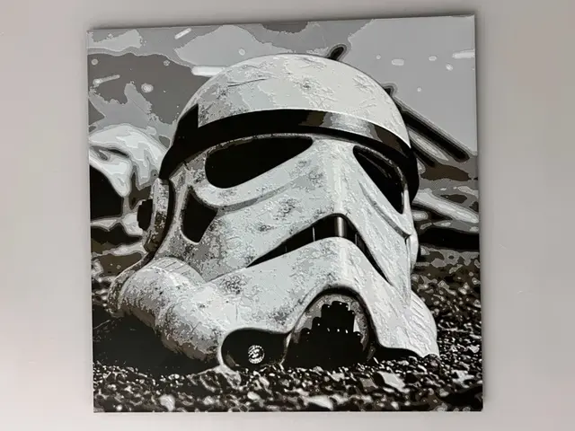 HueForge model: Storm Trooper Helmet Left on Battlefield by 3djd