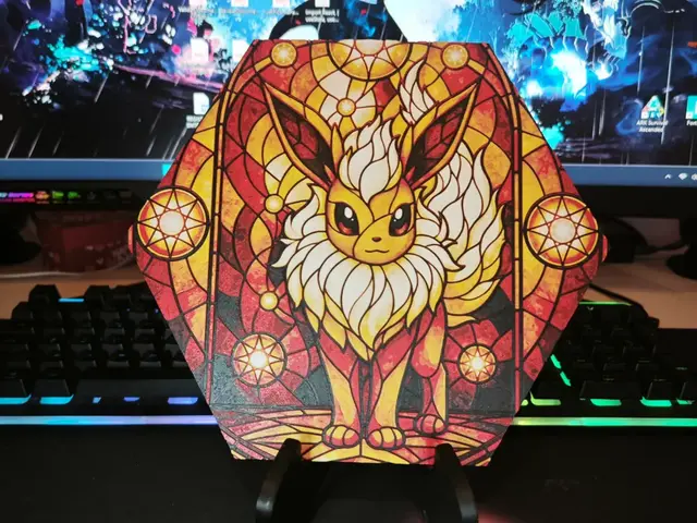 Hueforge Flareon Pokemon honeycomb mode