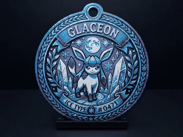 HueForge model: Glaceon #0471 - Pokemon Ornament by LED