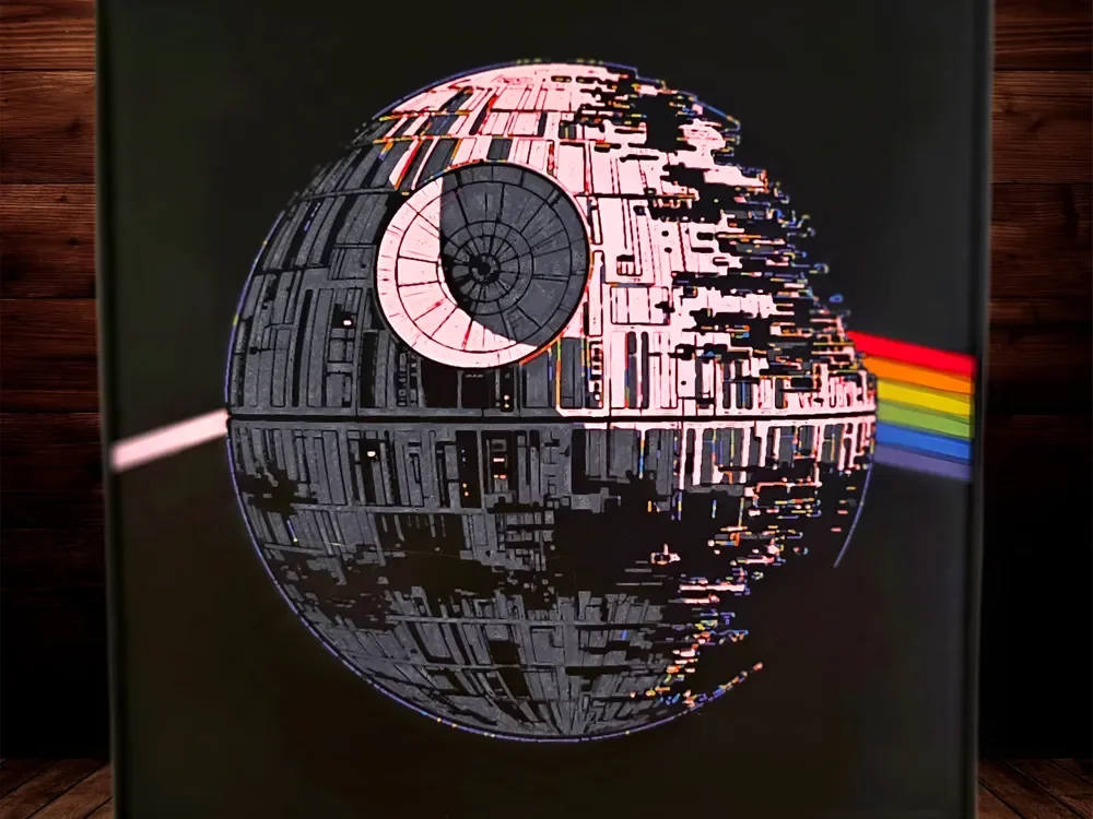 Dark Side of The Death Star by Side Quest Hues HueForge model: Dark Side of The Death Star by Side Quest Hues