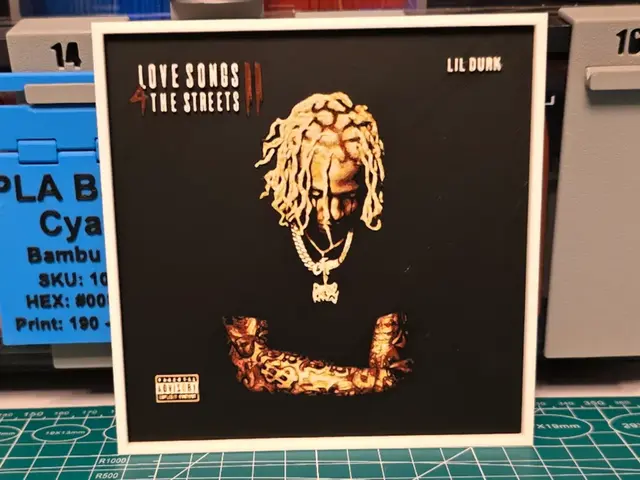 HueForge model: Lil durk "Love songs 4 the Streets 2" Album Art by Lumpy3D