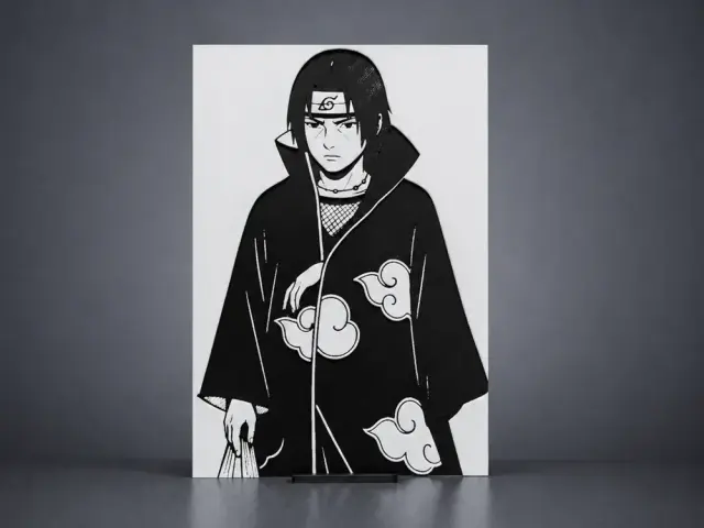 HueForge model: Lineart Itachi by Aleksandr