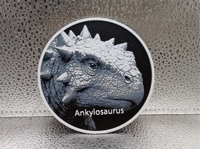 HueForge model: Ankylosaurus Coaster hueforge by Borishotch Industries