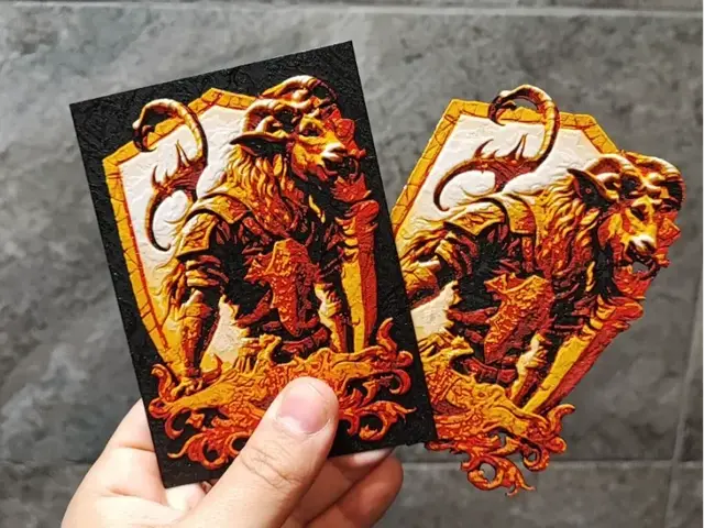 HueForge model: Goat card by Garuda3D