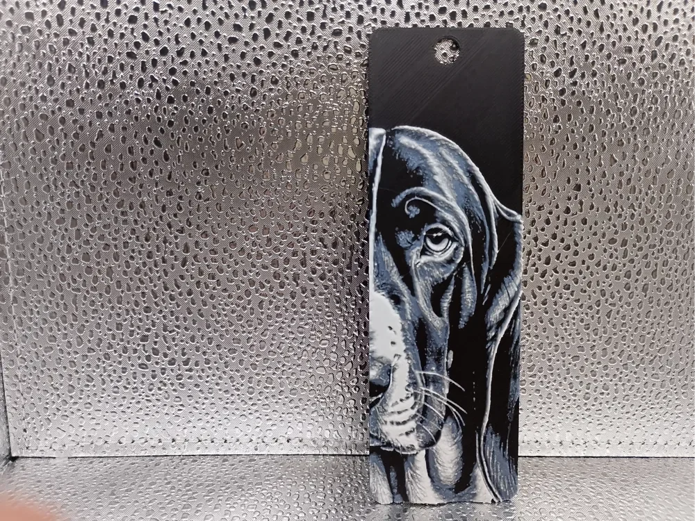 Basset Hound Bookmark hueforge by Borishotch Industries HueForge model: Basset Hound Bookmark hueforge by Borishotch Industries