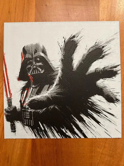 HueForge model: Darth Vader Using The Force by JustBe 3D Printing