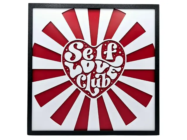 HueForge model: Self Love Club by BusyKikiBee