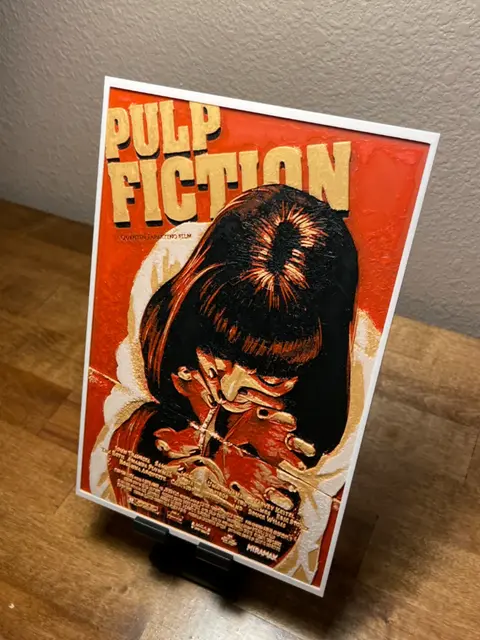 HueForge model: Hueforge - Pulp Fiction - Movie Poster by Cloudy Nostalgia