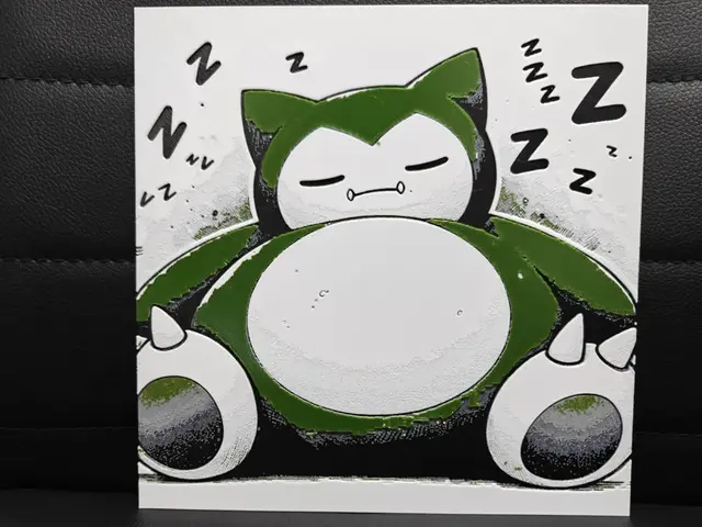 HueForge model: Snorlax by TheHueforgeLady