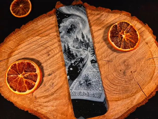 HueForge model: Harry Potter Magic book Hogwarts & train bookmark by EternalDesigns3D