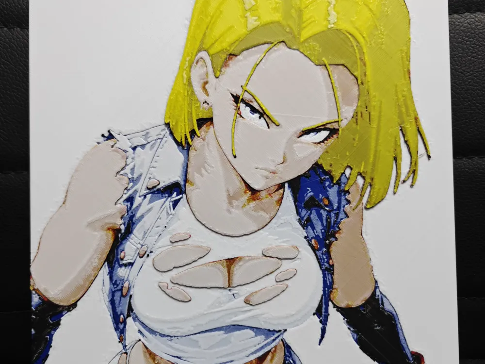 Android 18 by TheHueforgeLady HueForge model: Android 18 by TheHueforgeLady