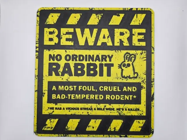 HueForge model: Sign Beware rabbit by Kactus Fpv