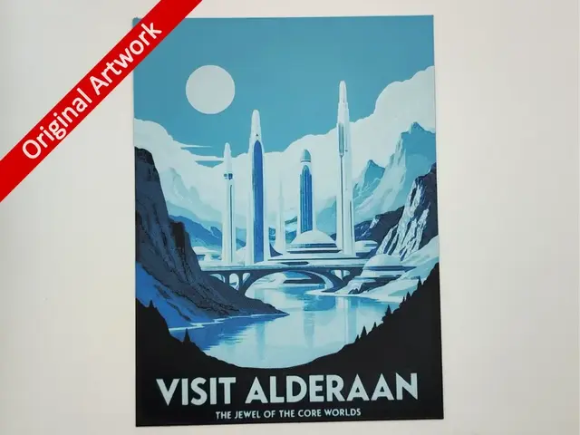 HueForge model: Alderaan travel poster - hueforge by Altf4-Formation