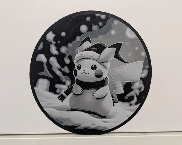 HueForge model: POKEMON Pikachu Santa christmas HueForge by Seb3D