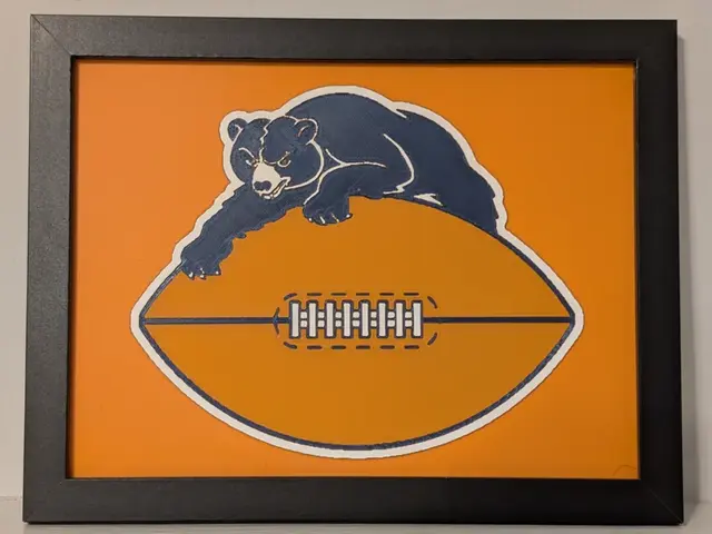 Chicago Bears Retro Logo 3D Hueforge 6x8 Decor