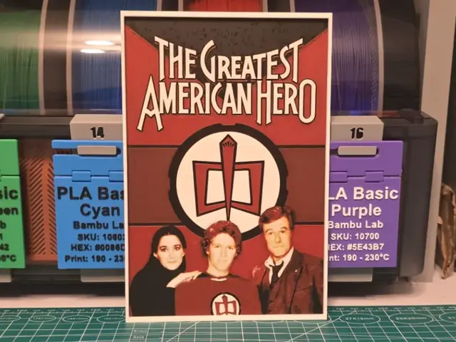 HueForge model: The Greatest American Hero Poster - Hueforge Art by Lumpy3D